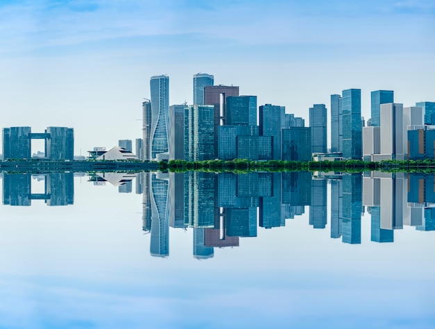 Die Skyline der städtischen Architekturlandschaft in Hangzhou, China