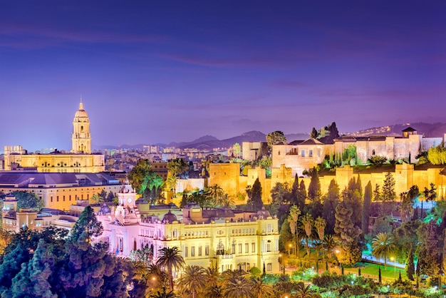 Die Skyline von Malaga, Spanien