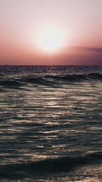 Die Sonne über dem Meer Handy-Bildschirmhintergrund