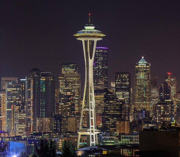 Die Space Needle ist ein Aussichtsturm in Seattle Washington