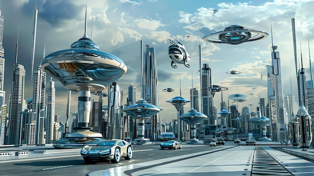 Die Stadt der Zukunft ist eine glänzende Metropole aus Glas und Stahl