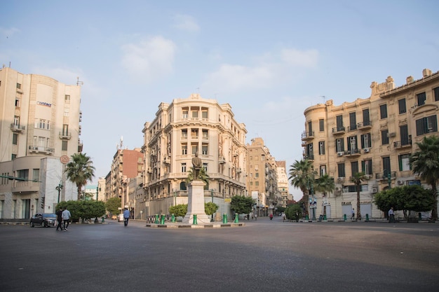 Die Statue von Talaat Harb in Kairo, Ägypten