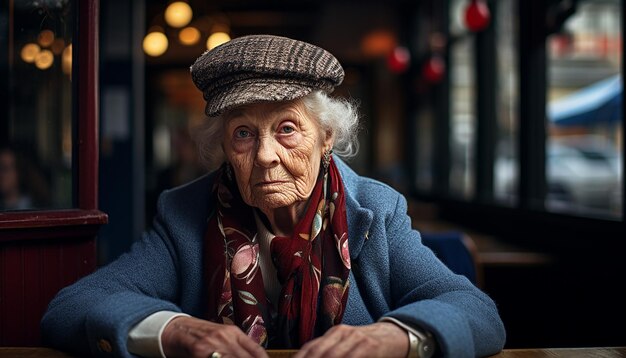 Foto die stereotypischste alte frau im vereinigten königreich