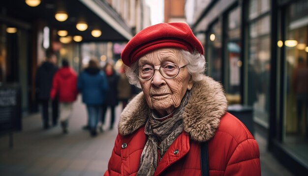 Die stereotypischste alte Frau im Vereinigten Königreich