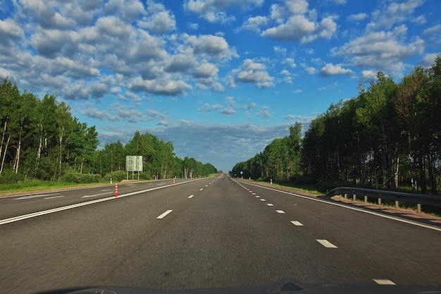 Die Straße auf Weißrussland