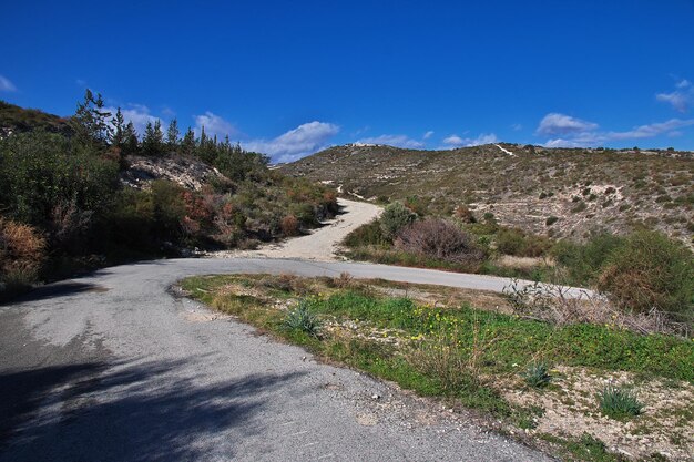 Die Straße im Dorf Lefkara Zypern