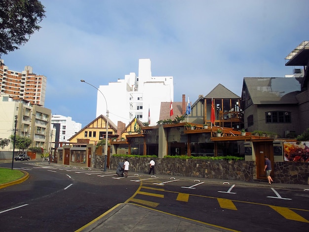 Die Straße in der Stadt Lima Peru Südamerika