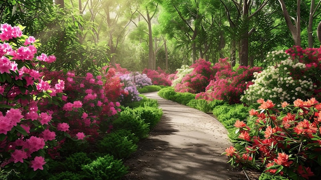 Die Straße ist mit Blumen bestreut Natur Schönheit Gänseblümchen Geschenk Blumenbeet Garten Vase Bienen Leben Tulpenpflanzen Blütenblätter Pollen Ferien Knospen Biene Erzeugt von KI