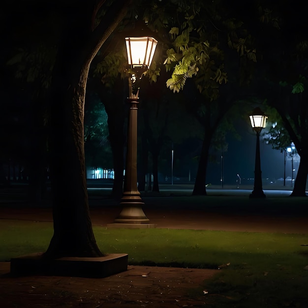 Die Straßenlampe steht alleine