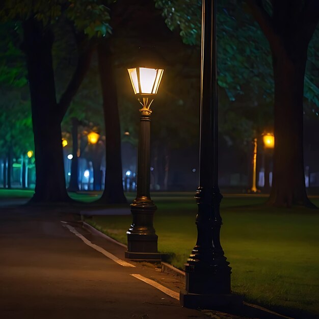 Die Straßenlampe steht alleine