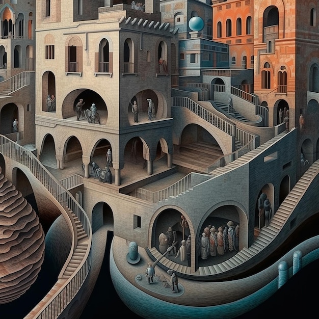 Die süßesten Mc Escher-Kunstbilder. Generative KI