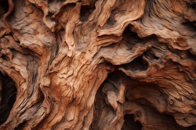 Foto die textur der natur enthüllte eine faszinierende nahaufnahme eines braunen baumstammes