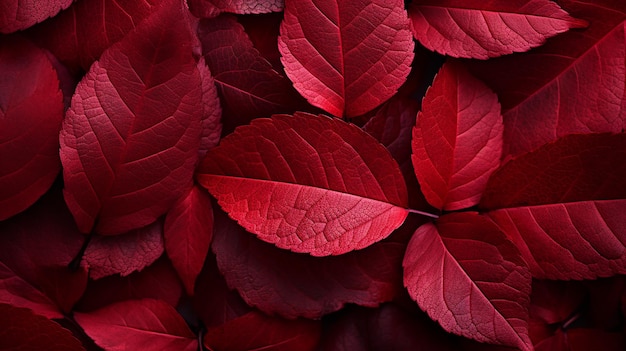 Die Textur der roten Herbstblätter. Herbstblätter sorgen für eine Herbststimmung