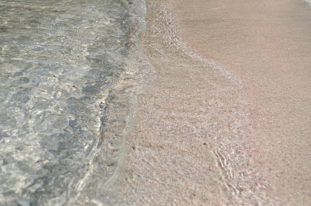 Die Textur des Sandes am Strand