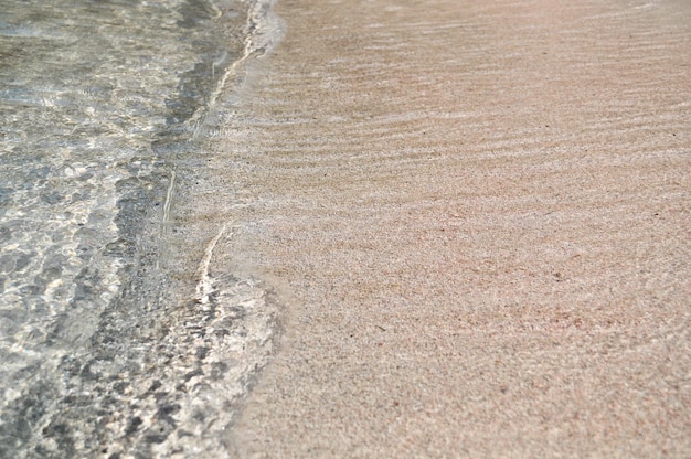 Die Textur des Sandes am Strand