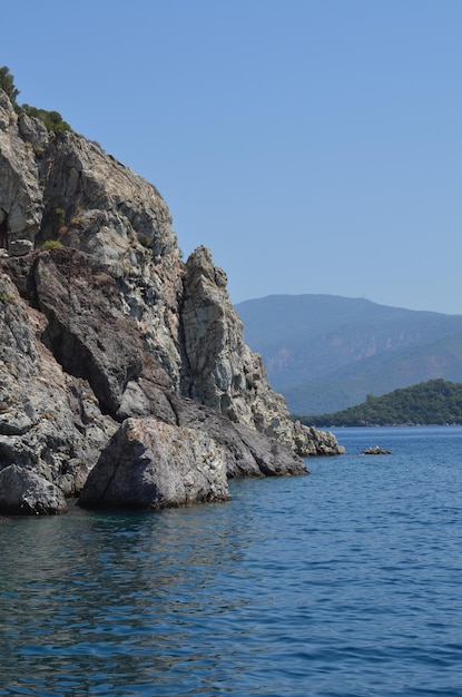 Foto die türkische landschaft türkei-seeküste