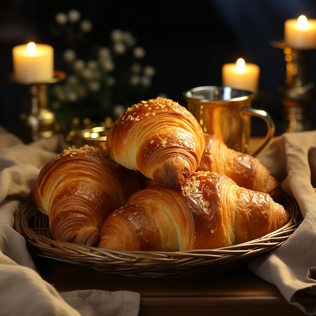 Die Wärme französischer Croissants