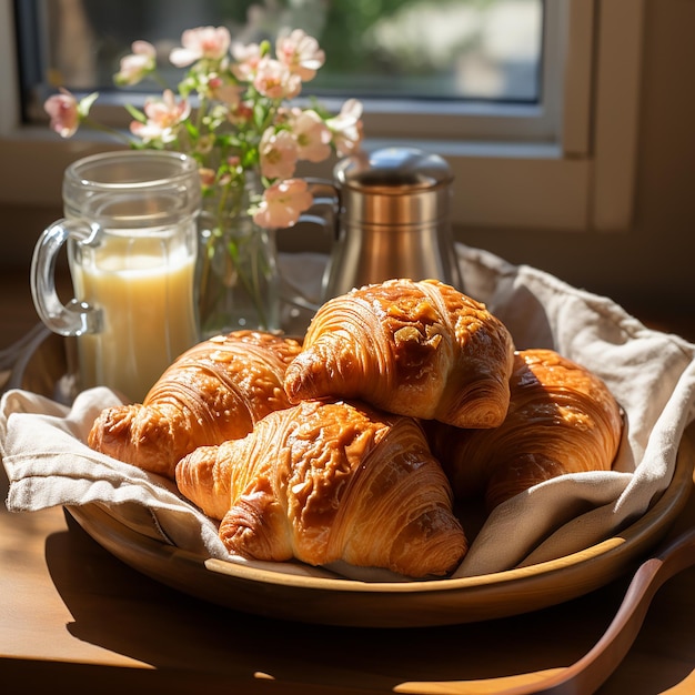 Die Wärme französischer Croissants