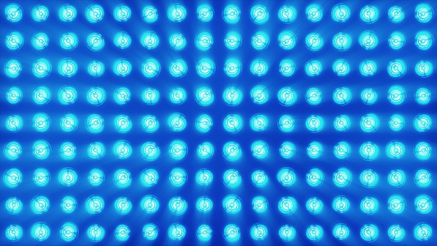 Die Wand der Glühlampen ist hell. LED Hintergrund