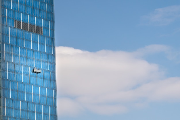 Die Waschkabine auf dem Hochhaus