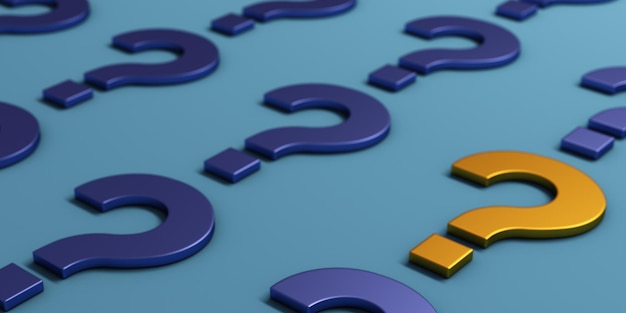 Die wichtigste Frage. 3D-Render-Illustration