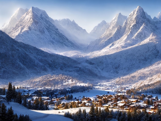 Die Winterlandschaft verleiht der wunderschönen Bergwelt einen geheimnisvollen Touch.