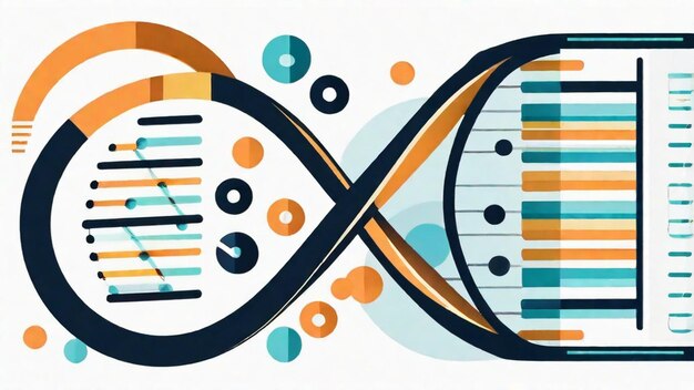 Foto die wissenschaft der genetik und dna