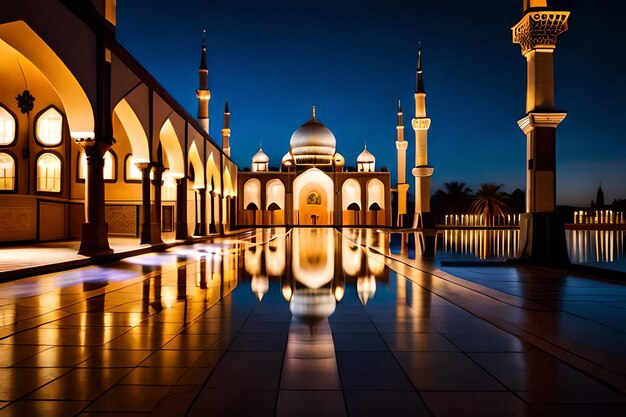 Foto die wunderschöne, ruhige moschee in