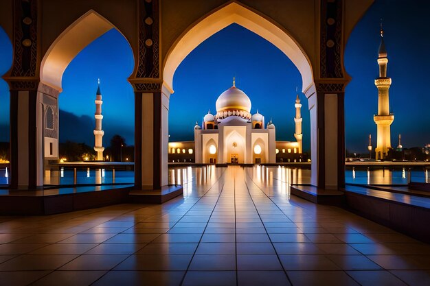 Foto die wunderschöne, ruhige moschee in