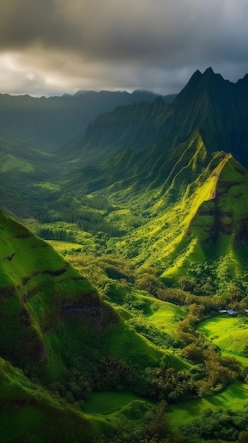 Die wunderschönen Berge von Maui sind wunderschön.