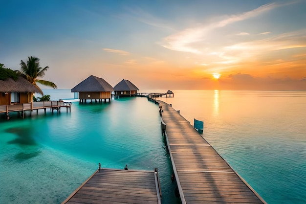 Die wunderschönen Malediven sind wasserfarben, blau und der gleiche Himmel