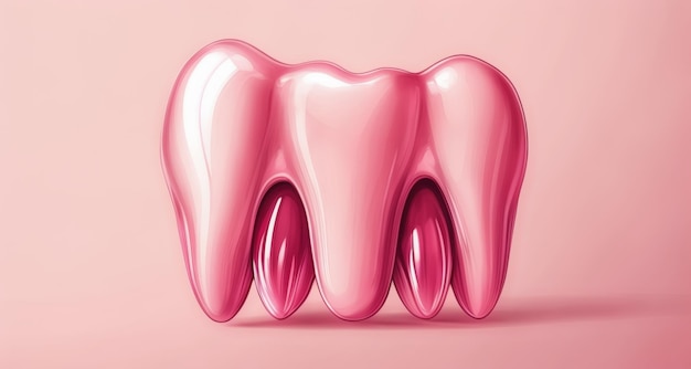 Dientes rosados brillantes y perfectos para una sonrisa vibrante