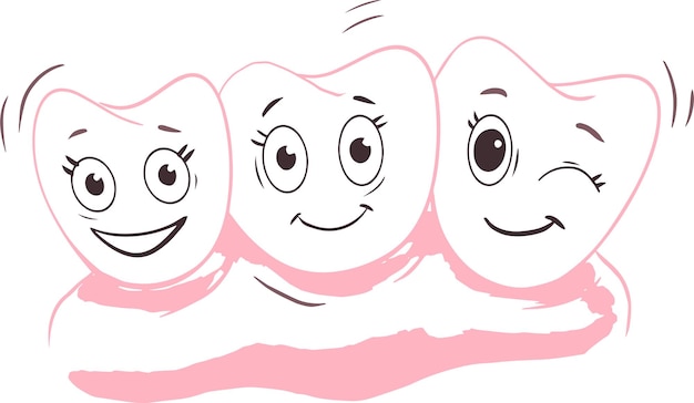 Foto dientes sonrientes dibujados en la encía día mundial del dentista
