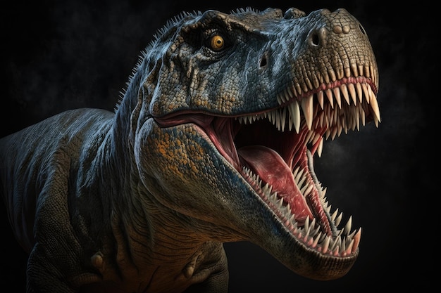 Dientes de Tyrannosaurus rex descubiertos y listos para atacar
