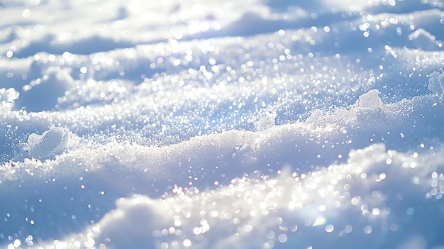 Dies ist ein wunderschönes Bild einer schneebedeckten Landschaft. Der Schnee glänzt im Sonnenlicht und die Bäume sind in einer dicken Schneedecke bedeckt.