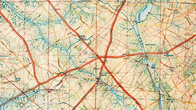 Foto dies ist eine detaillierte karte einer fiktiven region. es ist eine bunte karte mit vielen verschiedenen farben, die verschiedene arten von gelände darstellen.