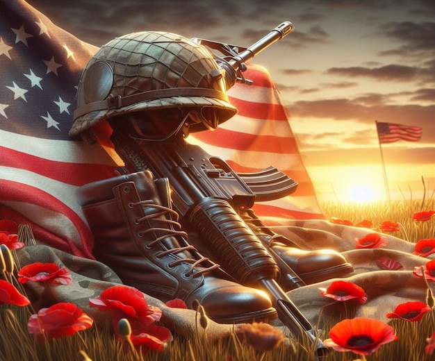 Diese 3D-Illustrationen wurden für verschiedene amerikanische Veranstaltungen erstellt, darunter die Veranstaltung des Memorial Day