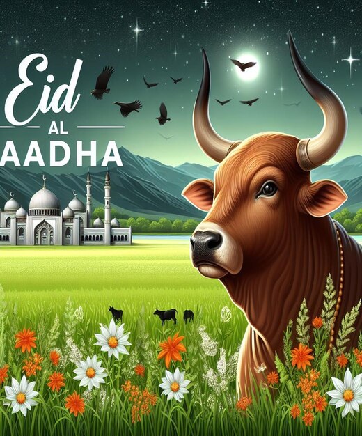 Diese Illustration ist für das islamische Ereignis Eid Ul Adha geprägt.