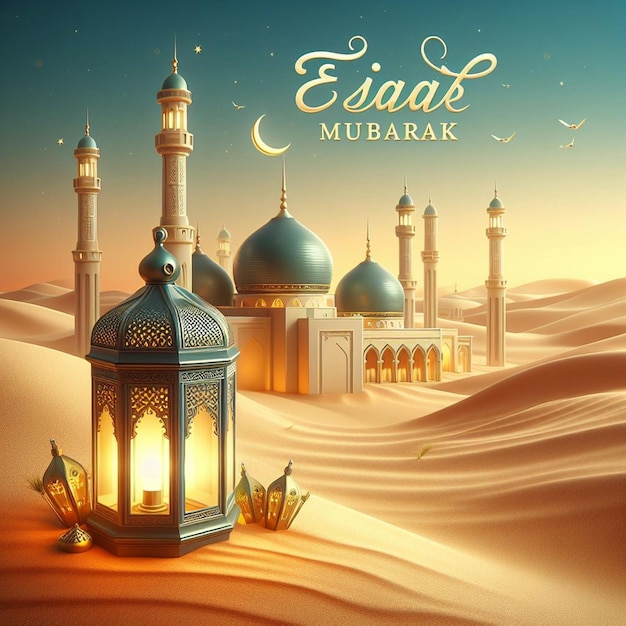 Diese Illustration ist für Eid ul Fitr, Eid ul Adha und Mahe Ramadan angefertigt