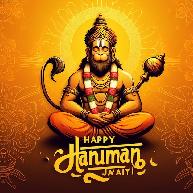 Diese Illustration wurde für das hinduistische mythologische Ereignis Hanuman Jayanti erstellt.