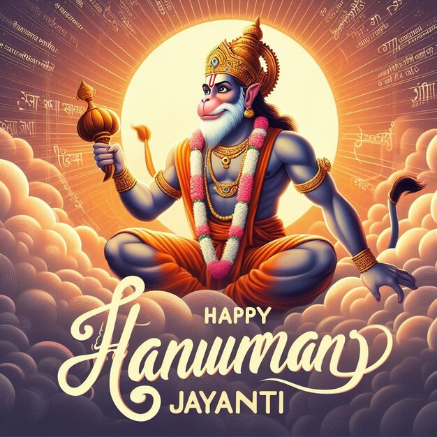 Diese Illustration wurde für das hinduistische mythologische Ereignis Hanuman Jayanti erstellt.