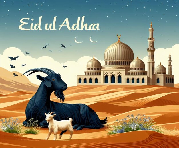 Foto diese illustration wurde für das islamische mega-event eid ul adha gemacht.