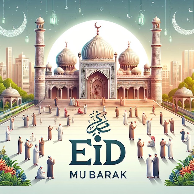 Diese Illustration wurde für Eid ul Fitr Eid ul Adha und Mahe Ramadan erstellt