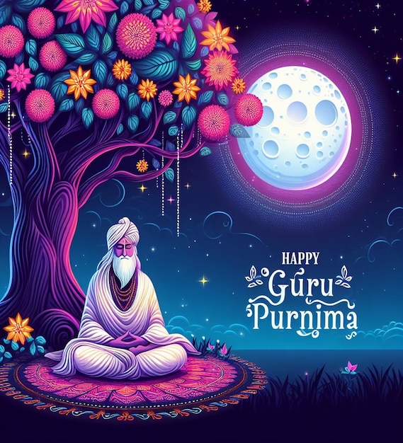 Foto dieses attraktive, wunderschöne design wurde für das glückliche guru purnima geschaffen.