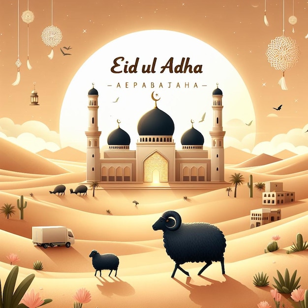 Dieses Bild wurde für islamische Veranstaltungen wie Eid ul Adha erstellt.