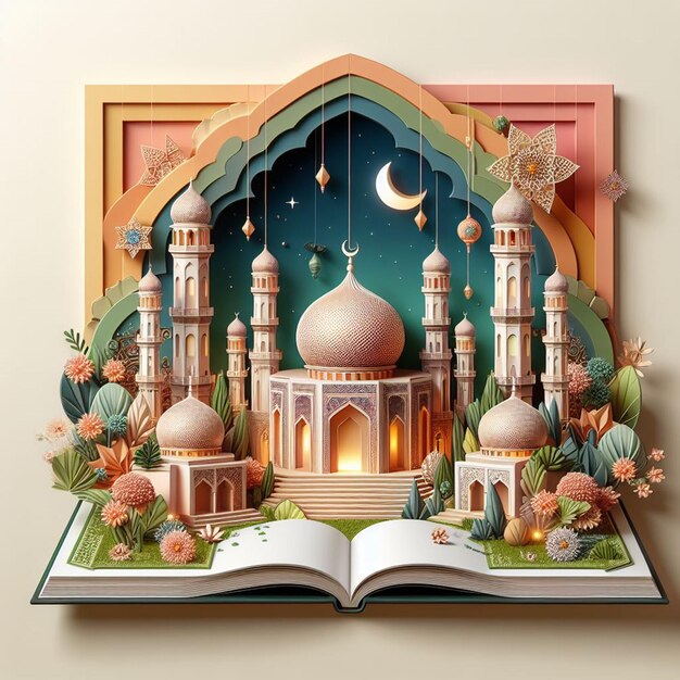 Foto dieses design ist für islamische anlässe wie eid ul fitr und eid ul adha gemacht