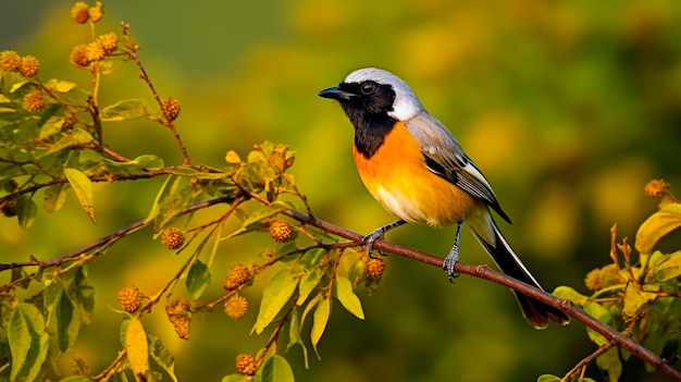 Dieses Foto fängt die Wunder des Vogellebens in der Natur ein. Der Vogel ist in seinem natürlichen Lebensraum umgeben von üppigem Grün und einer wunderschönen Landschaft zu sehen. Er ist eine Erinnerung an die Schönheit und Vielfalt des Lebens