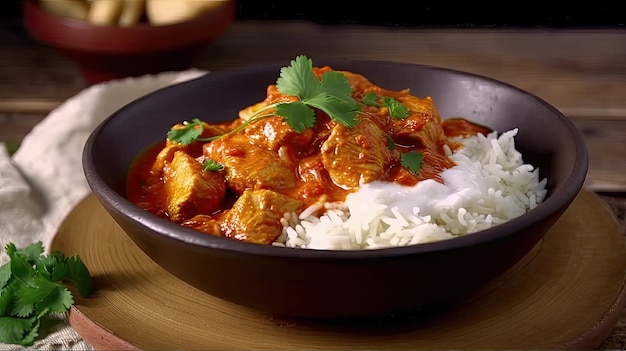 Dieses würzige indische Hühnchen-Curry-Rezept ist eine köstliche und gesunde Mahlzeit, die perfekt für jeden Anlass geeignet ist. Generiert von AI