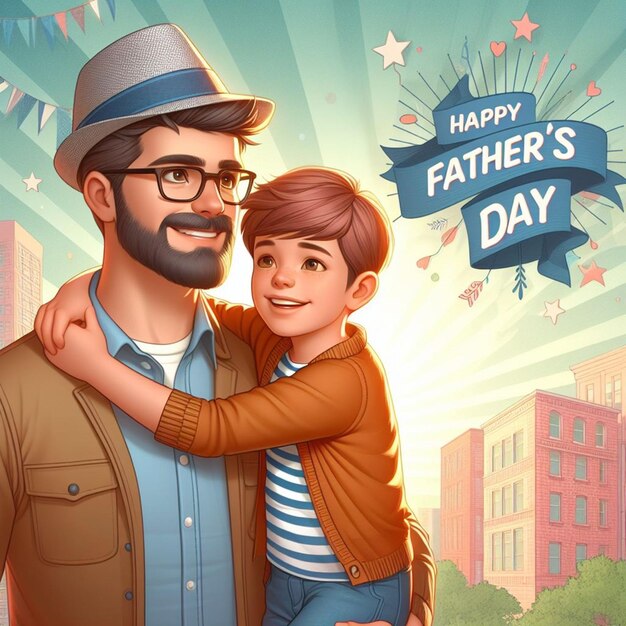 Dieses wunderschöne Design ist für den Happy Fathers Day gemacht.