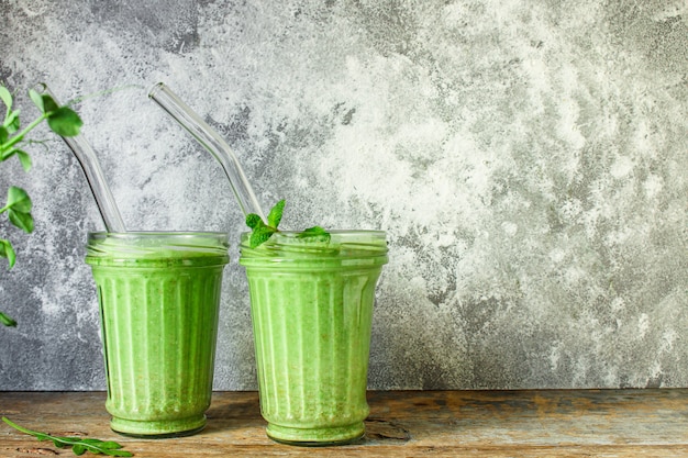 Foto dieta antioxidante cóctel batido verde